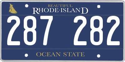 RI license plate 287282