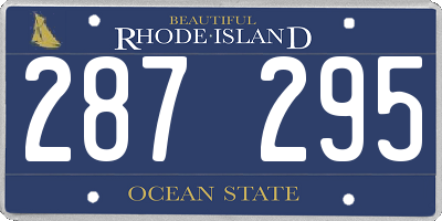 RI license plate 287295