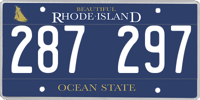 RI license plate 287297