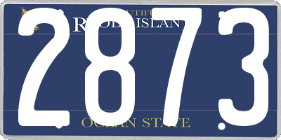 RI license plate 2873