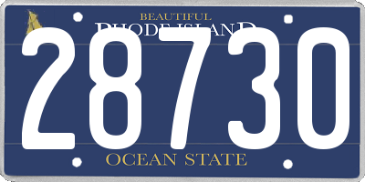 RI license plate 28730