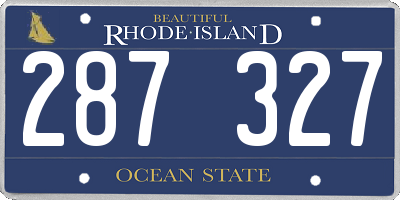 RI license plate 287327