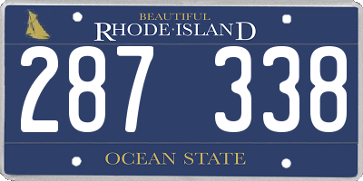 RI license plate 287338