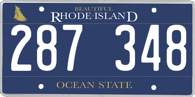 RI license plate 287348