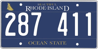 RI license plate 287411