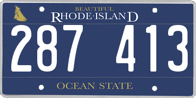 RI license plate 287413