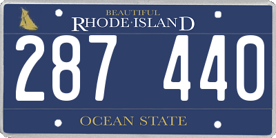 RI license plate 287440