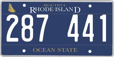 RI license plate 287441