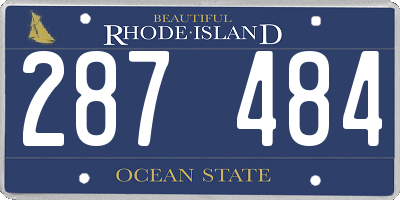 RI license plate 287484