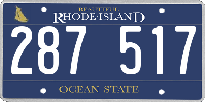 RI license plate 287517