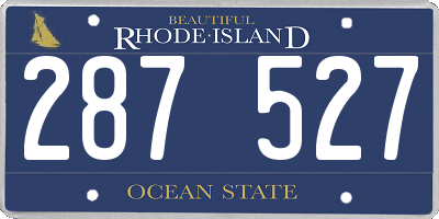 RI license plate 287527