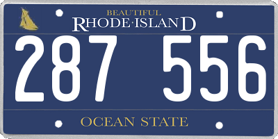 RI license plate 287556