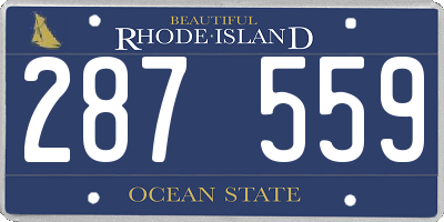 RI license plate 287559