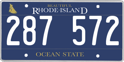 RI license plate 287572