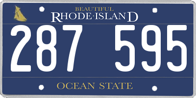 RI license plate 287595