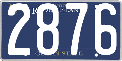 RI license plate 2876