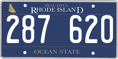 RI license plate 287620