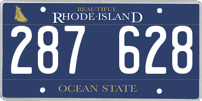 RI license plate 287628