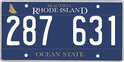 RI license plate 287631