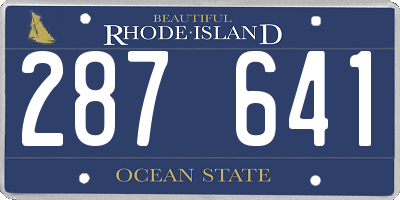 RI license plate 287641