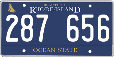 RI license plate 287656