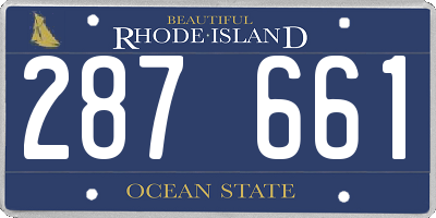 RI license plate 287661