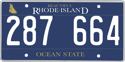 RI license plate 287664