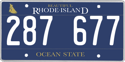 RI license plate 287677