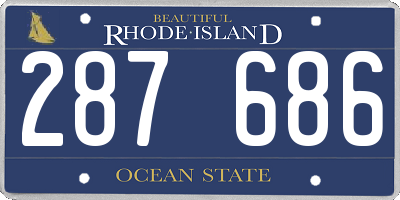 RI license plate 287686
