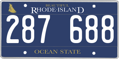 RI license plate 287688