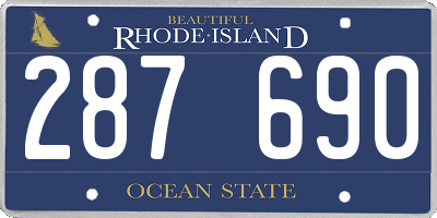 RI license plate 287690