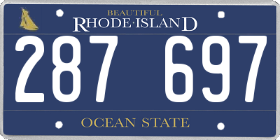 RI license plate 287697