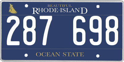 RI license plate 287698