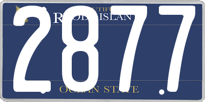 RI license plate 2877