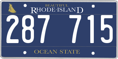 RI license plate 287715