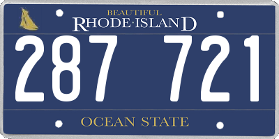 RI license plate 287721