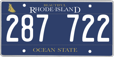 RI license plate 287722