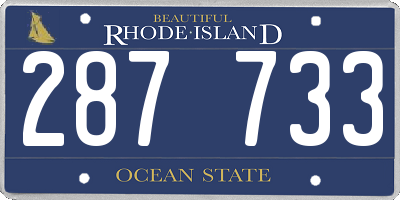 RI license plate 287733