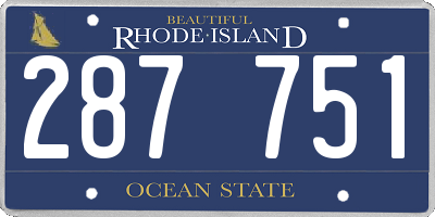 RI license plate 287751