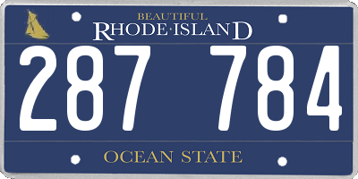 RI license plate 287784