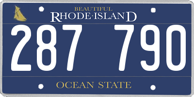 RI license plate 287790
