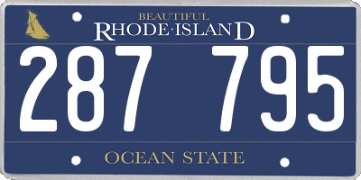 RI license plate 287795