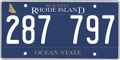 RI license plate 287797