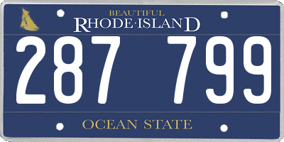 RI license plate 287799