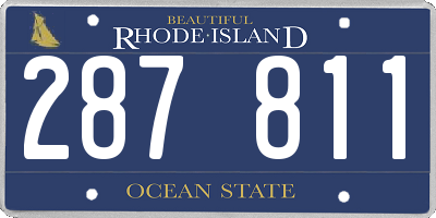RI license plate 287811