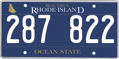 RI license plate 287822