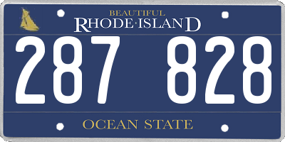 RI license plate 287828
