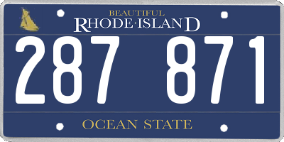 RI license plate 287871