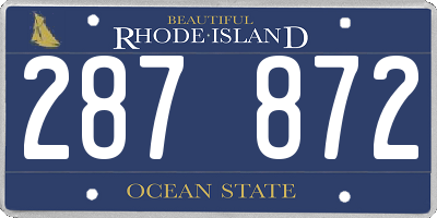 RI license plate 287872