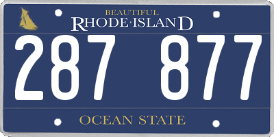 RI license plate 287877